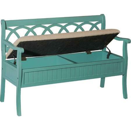 POWELL 32 X 48 X 21.5 In. Elliana Storage Bench, Teal D1017A16T